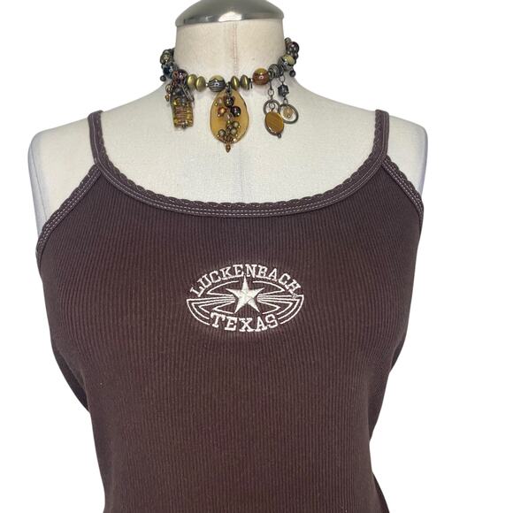 Vtg Y2k Luckenbach Texas Embroidered Country Girl Tank Top - Picture 2 of 15